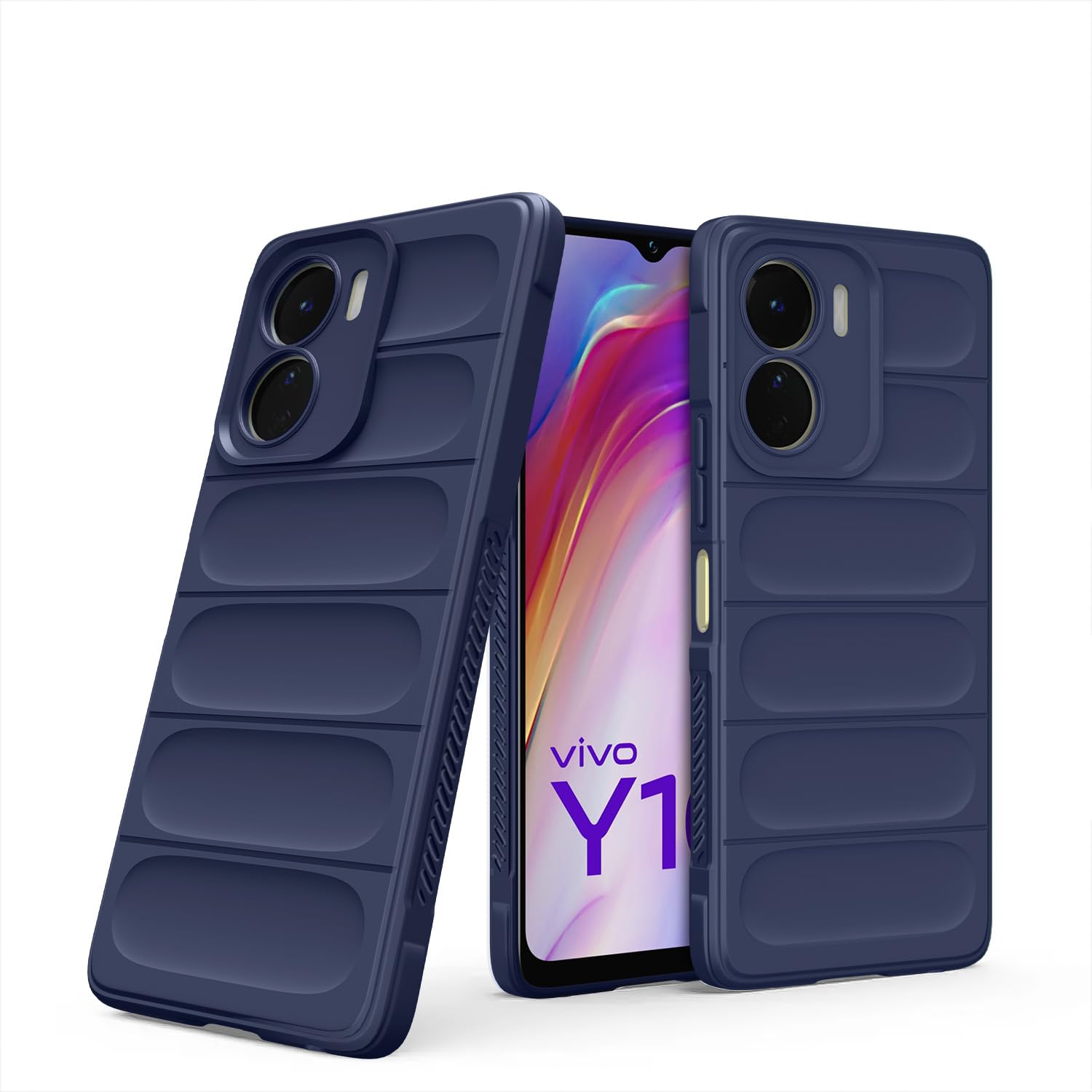 Pikkme blue Liquid Silicone back cover for Vivo Y16/T2x/Y56