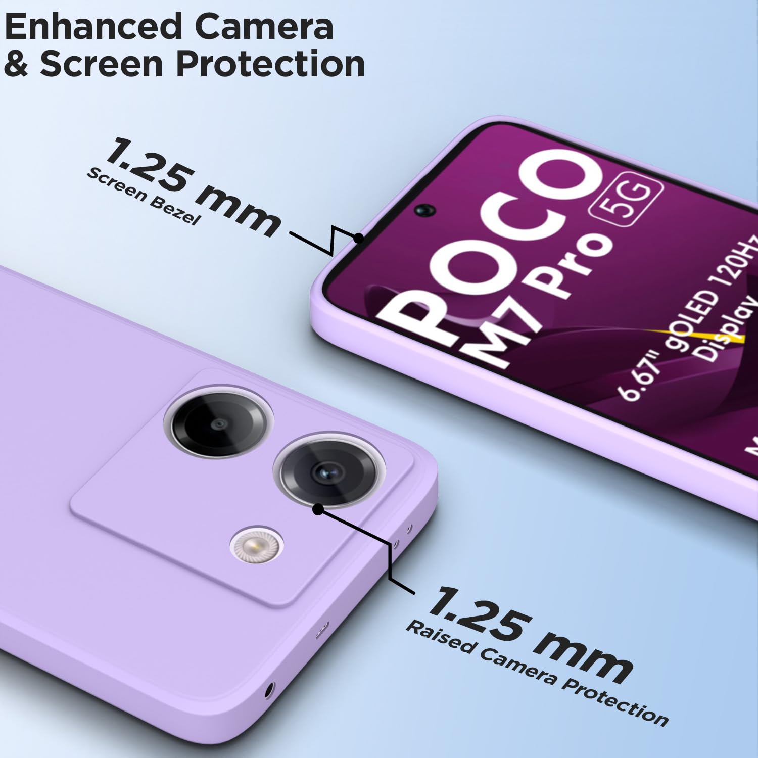 Purple Matte mobile cover for Poco M7 Pro 5G – Pikkme – photo 2