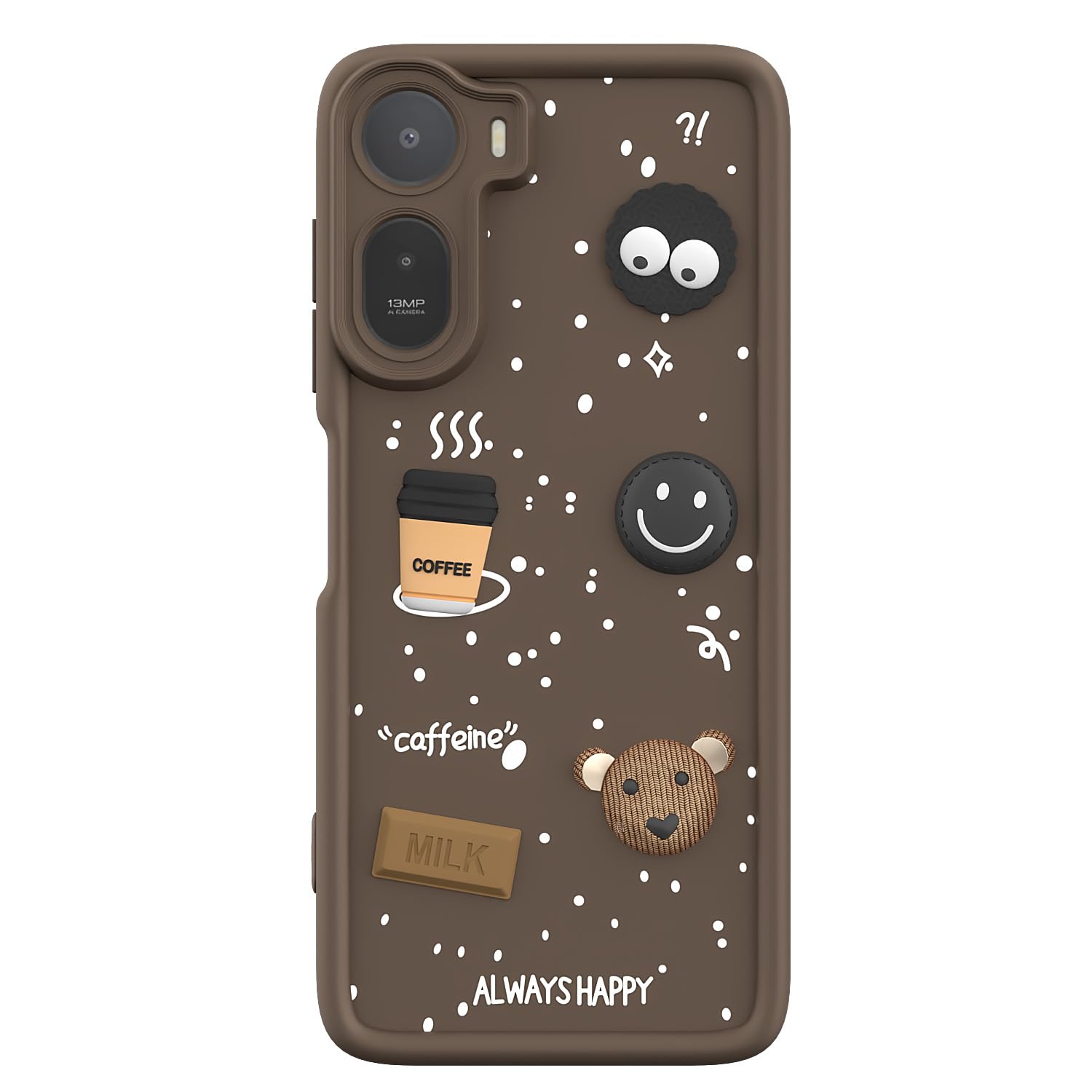 Pikkme Redmi A7 Pro/Poco C85x 5G/3D Silicone brown mobile back cover – photo 7
