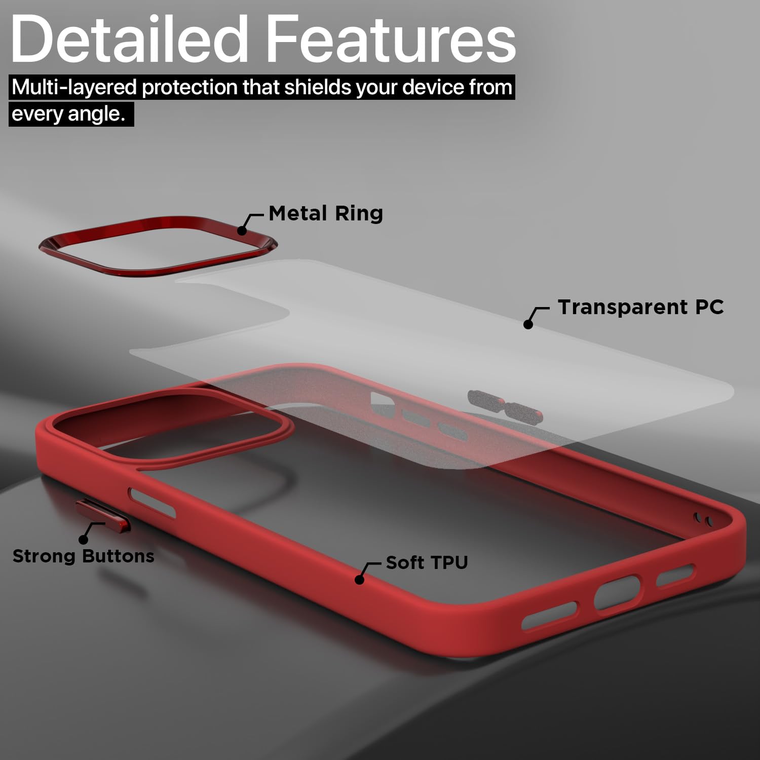 Pikkme iPhone 13 Pro Max red phone cover – photo 3