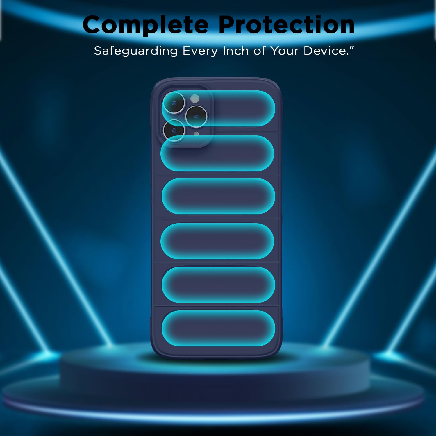 Pikkme iPhone 11 Pro ZigZag Soft matte Liquid Silicone Back Cover (Blue)