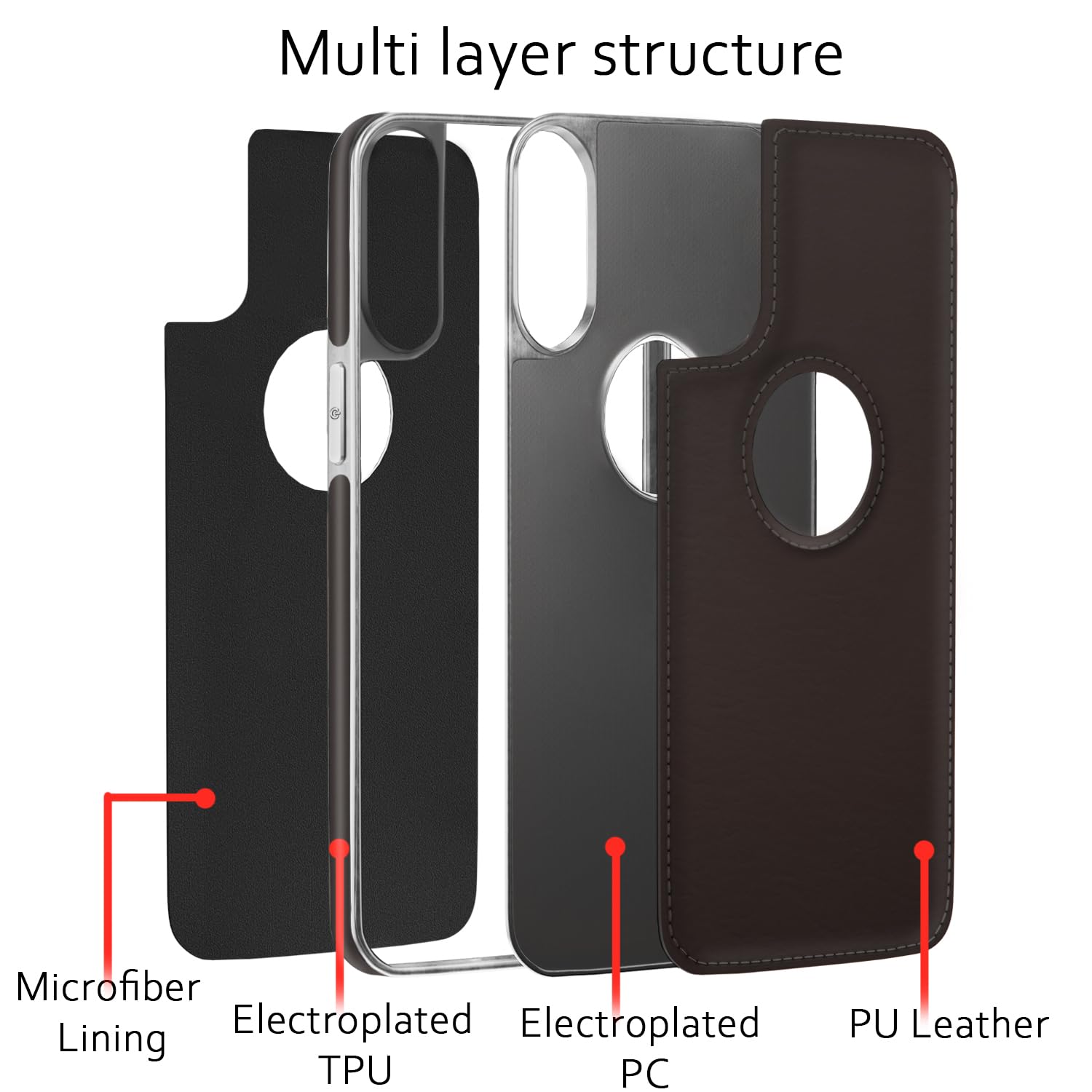 Pikkme chrome coffee Leatherback phone cover for iPhone X/XS – photo 3