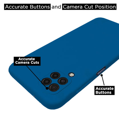 Pikkme Samsung M32 4G/M32 Prime/F22 4G Liquid Silicone blue mobile cover – photo 4