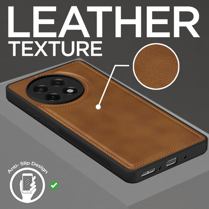 Pikkme OnePlus 13R 5G Leatherback Back Case (Brown)