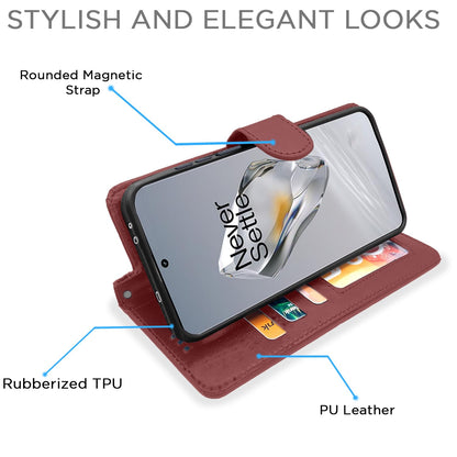 Pikkme brown Wallet mobile flip cover for OnePlus 12 5G – photo 3