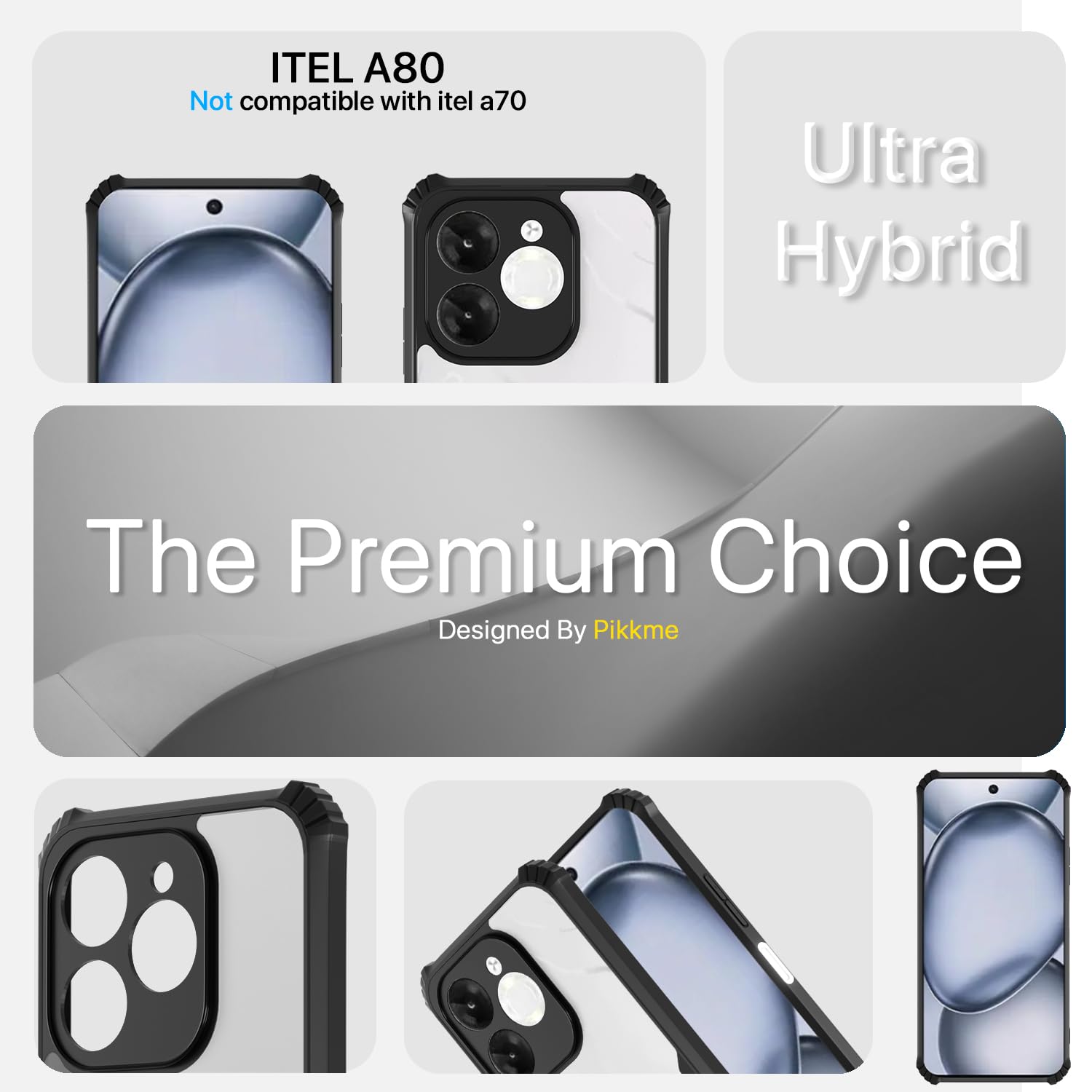 Pikkme black phone cover for Itel A80 – photo 2