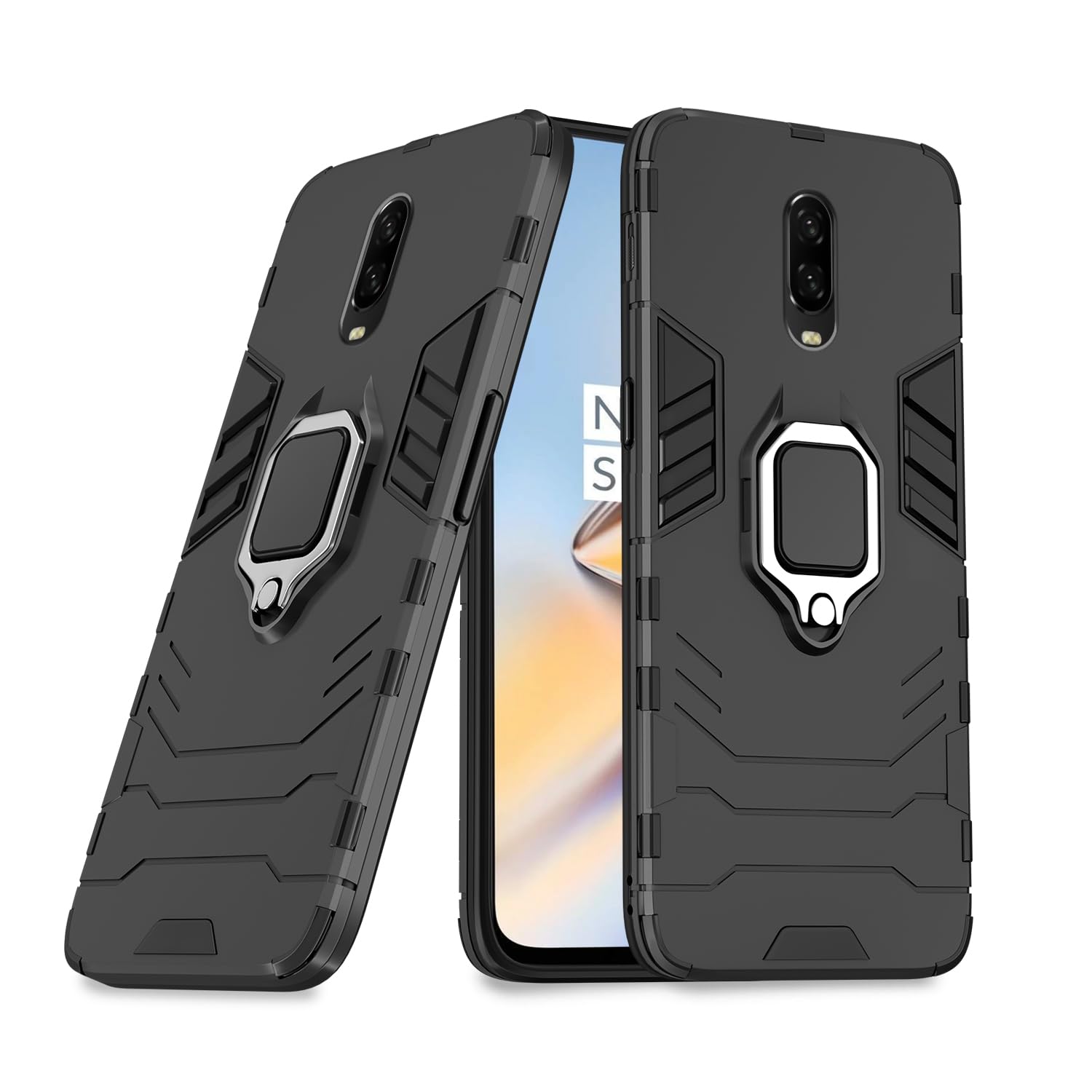  OnePlus 6T D5 Tough Armor Back Cover - Black