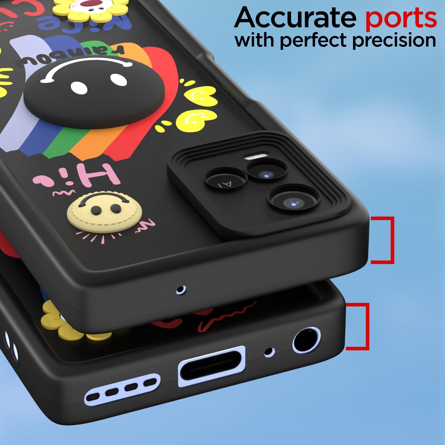 Black mobile cover for Vivo Y21 2021/Y33s – Pikkme – photo 4