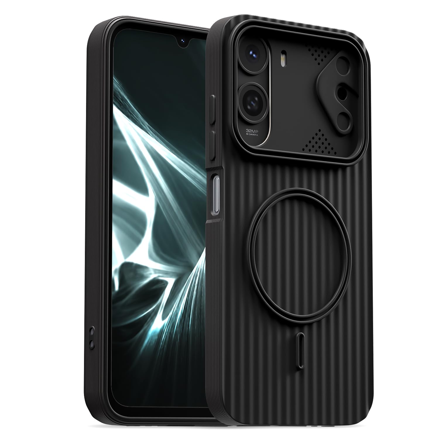 Pikkme Redmi A7 Pro/Poco C85x 5G/C81 MagSafe black mobile cover