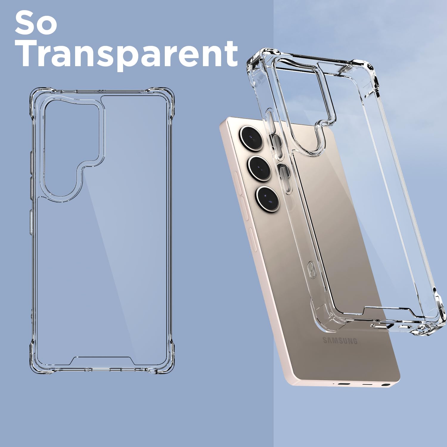 Samsung S24 Ultra 5G PC-TPU back cover in transparent by Pikkme – photo 2