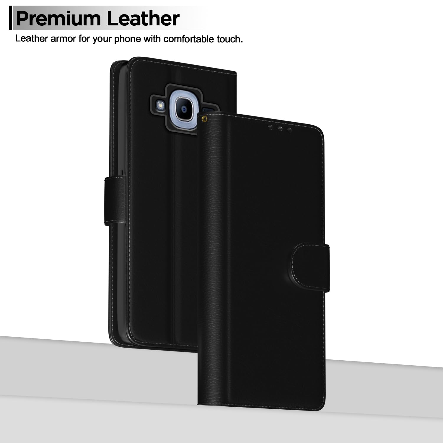 Pikkme black mobile flip cover for Samsung J2 2016 – photo 2