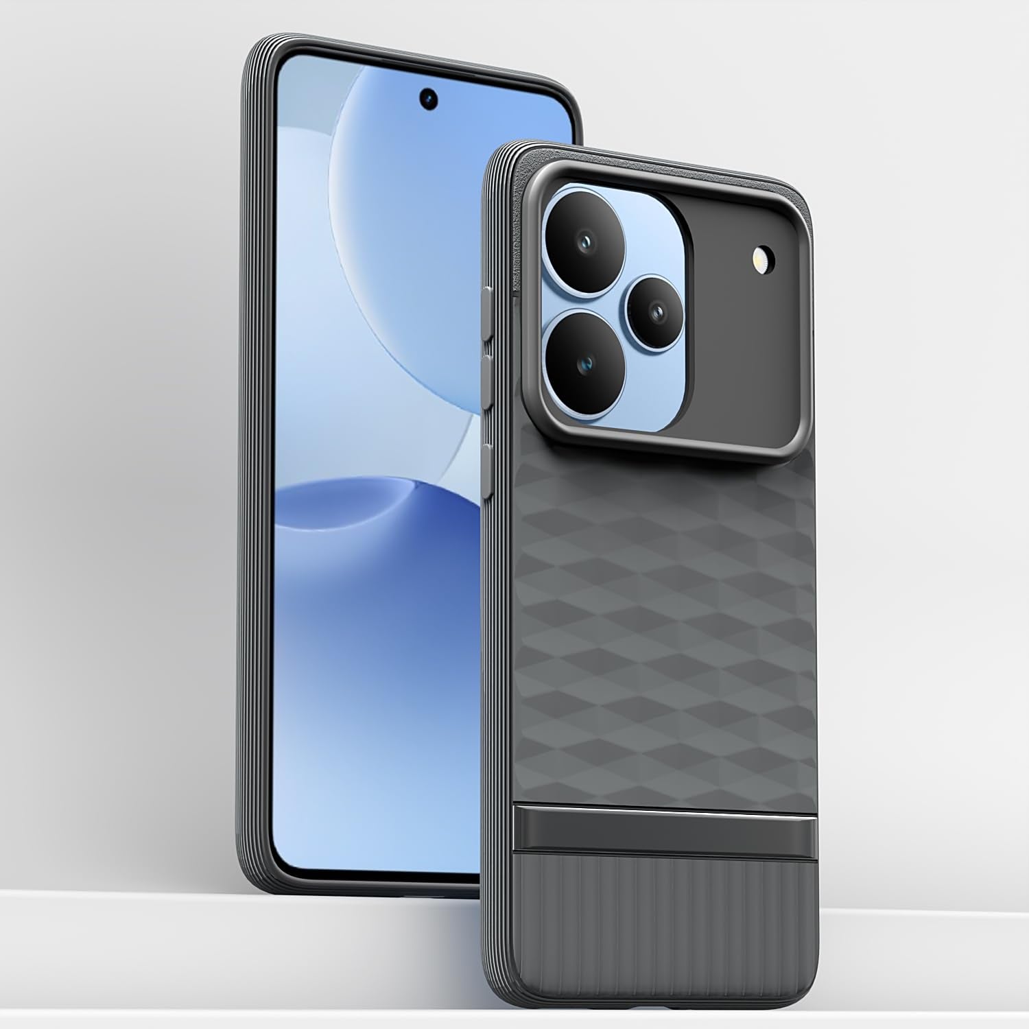 Realme P4 5G Silicone phone cover in grey by Pikkme – photo 2
