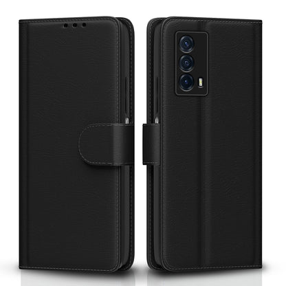 Pikkme black wallet flip cover for iQOO Z5 5G