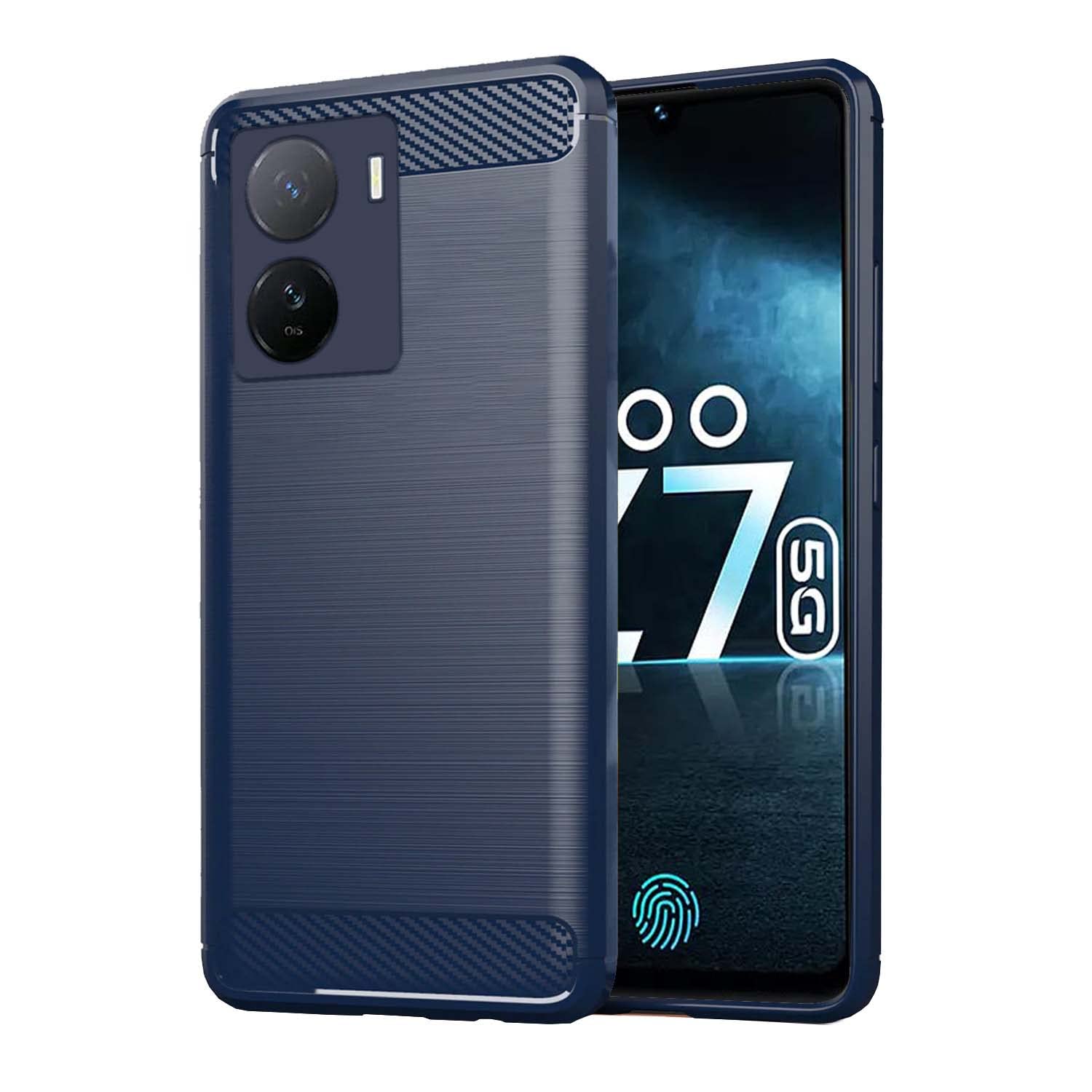  iQOO Z7 5G / iQOO Z7s 5G Hybrid Carbon Fiber Back Cover - Blue 
