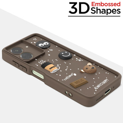 Redmi 13C 4G/3D Silicone mobile cover in brown by Pikkme – photo 3
