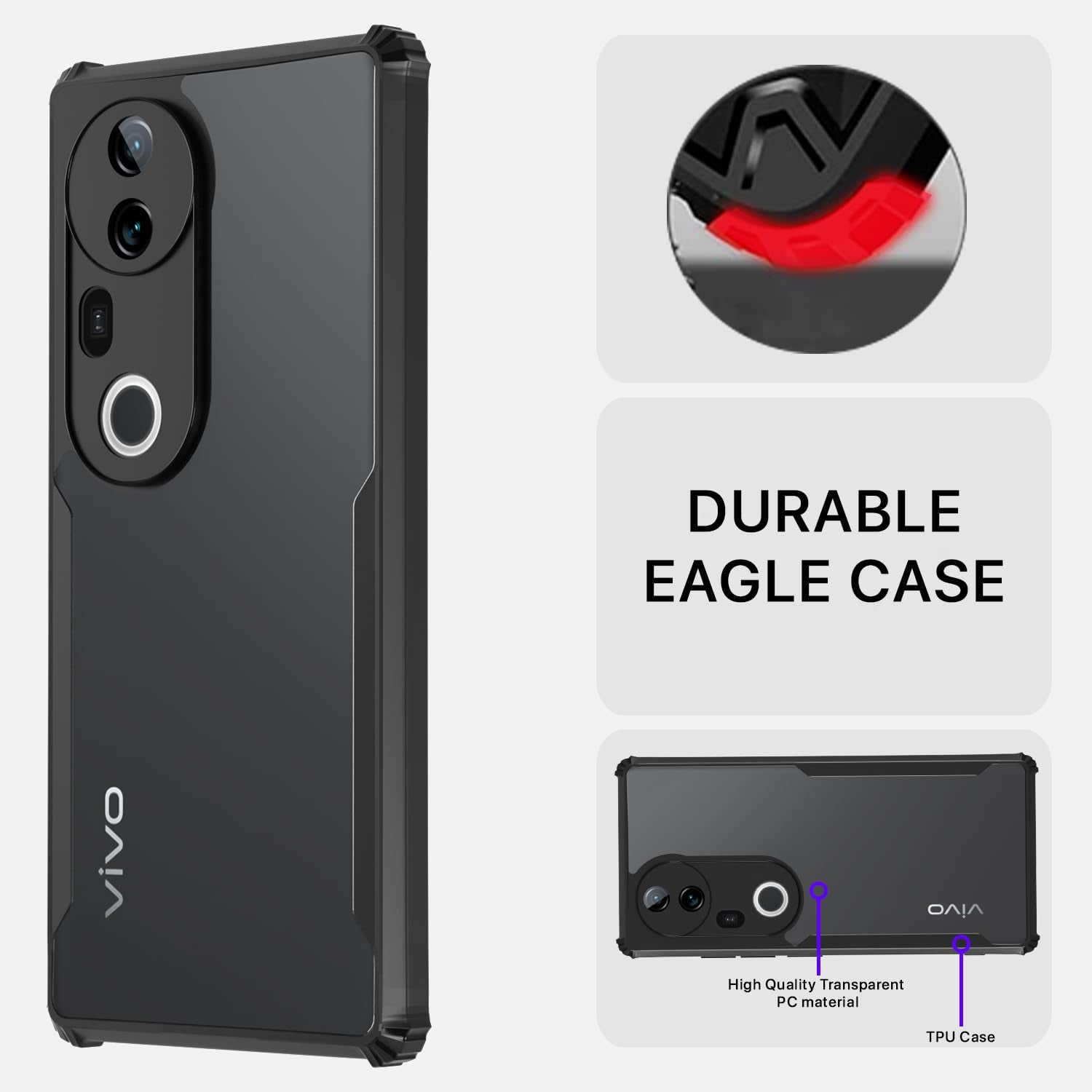 Black Clear mobile cover for Vivo T4 Ultra 5G Ultra – Pikkme – photo 5