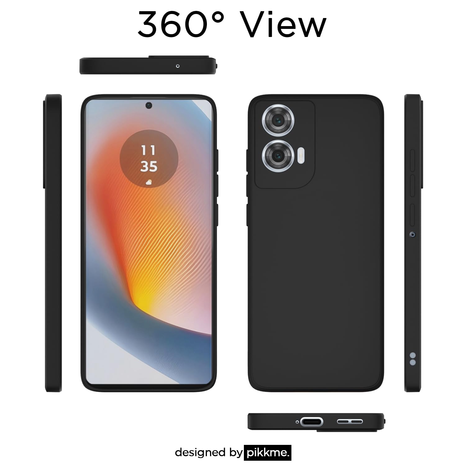 Pikkme black mobile back cover for Moto Edge 50 Fusion/G96 5G – photo 4