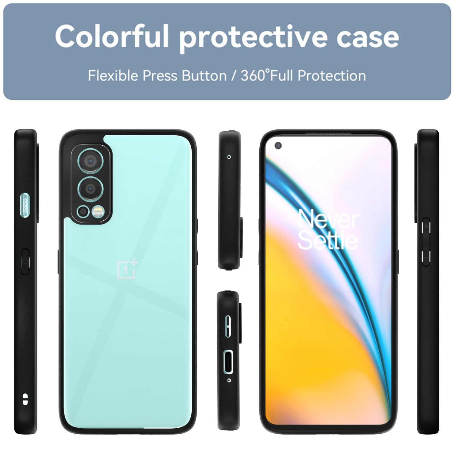 Pikkme OnePlus Nord 2 5G Hybrid black back cover – photo 2