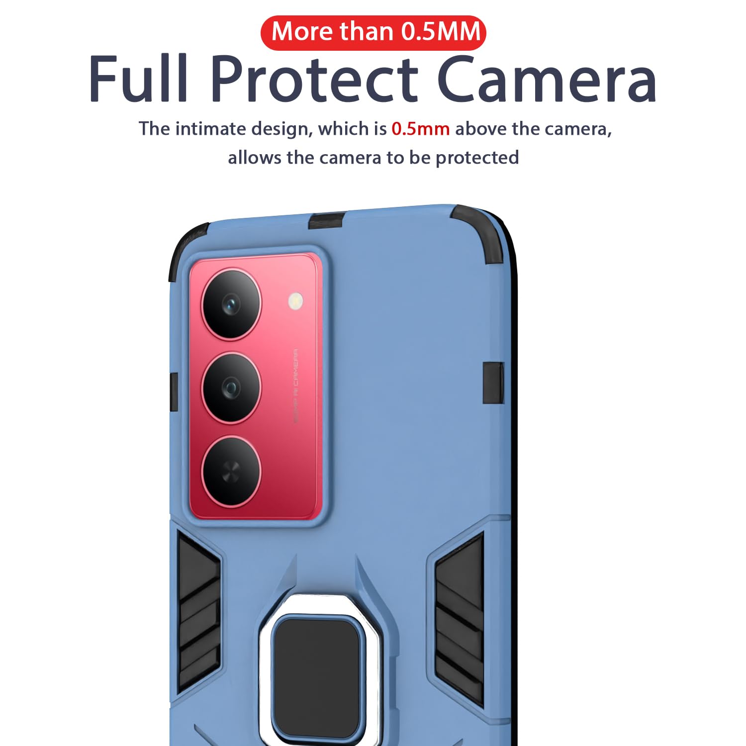 Realme Narzo 80x/P3x/14X 5G D5 Tough Armor mobile cover in blue by Pikkme – photo 7