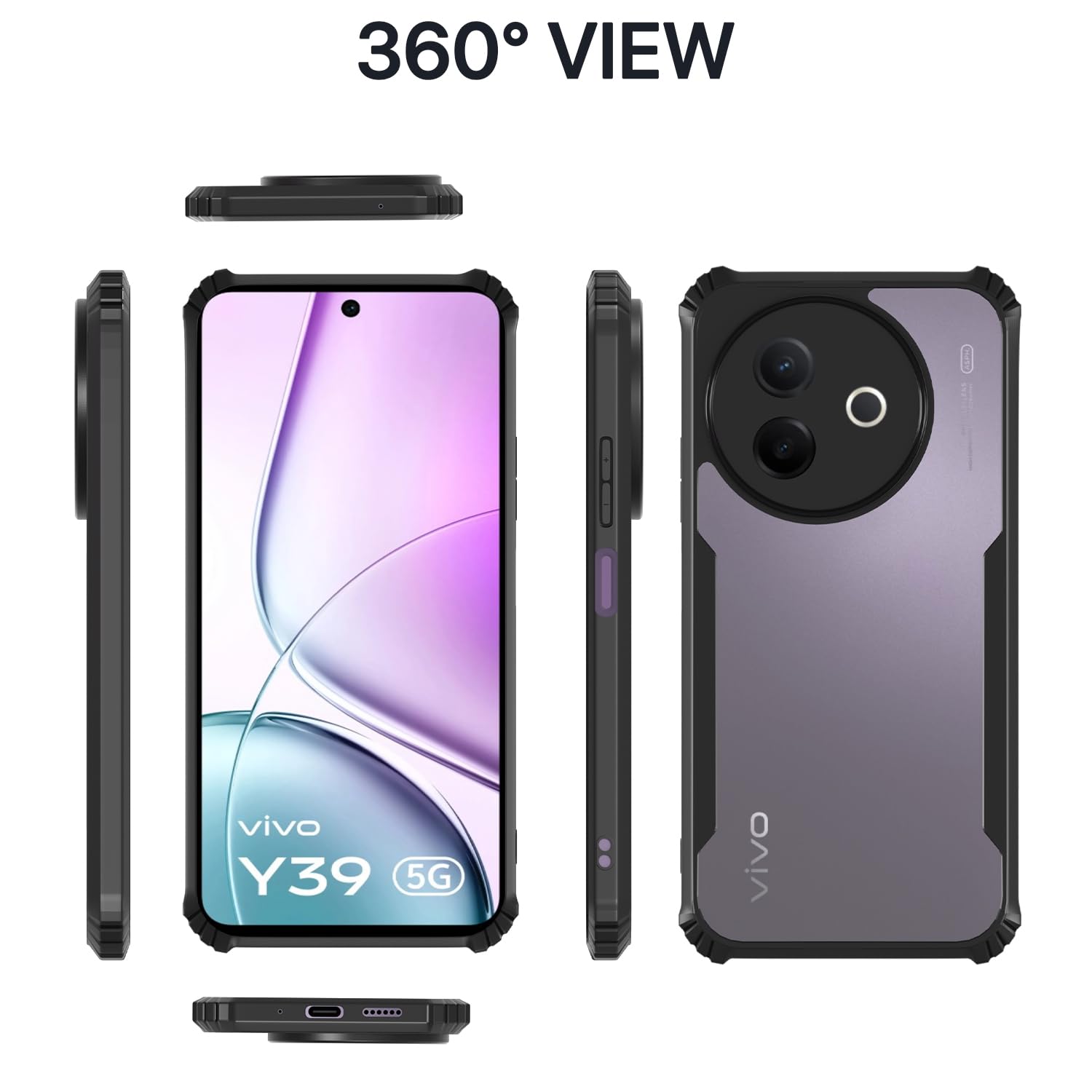 Pikkme Vivo Y39 Eagle Back Cover (Black)