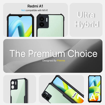 Pikkme Redmi A1/A2 Clear plastic, black mobile back cover – photo 3