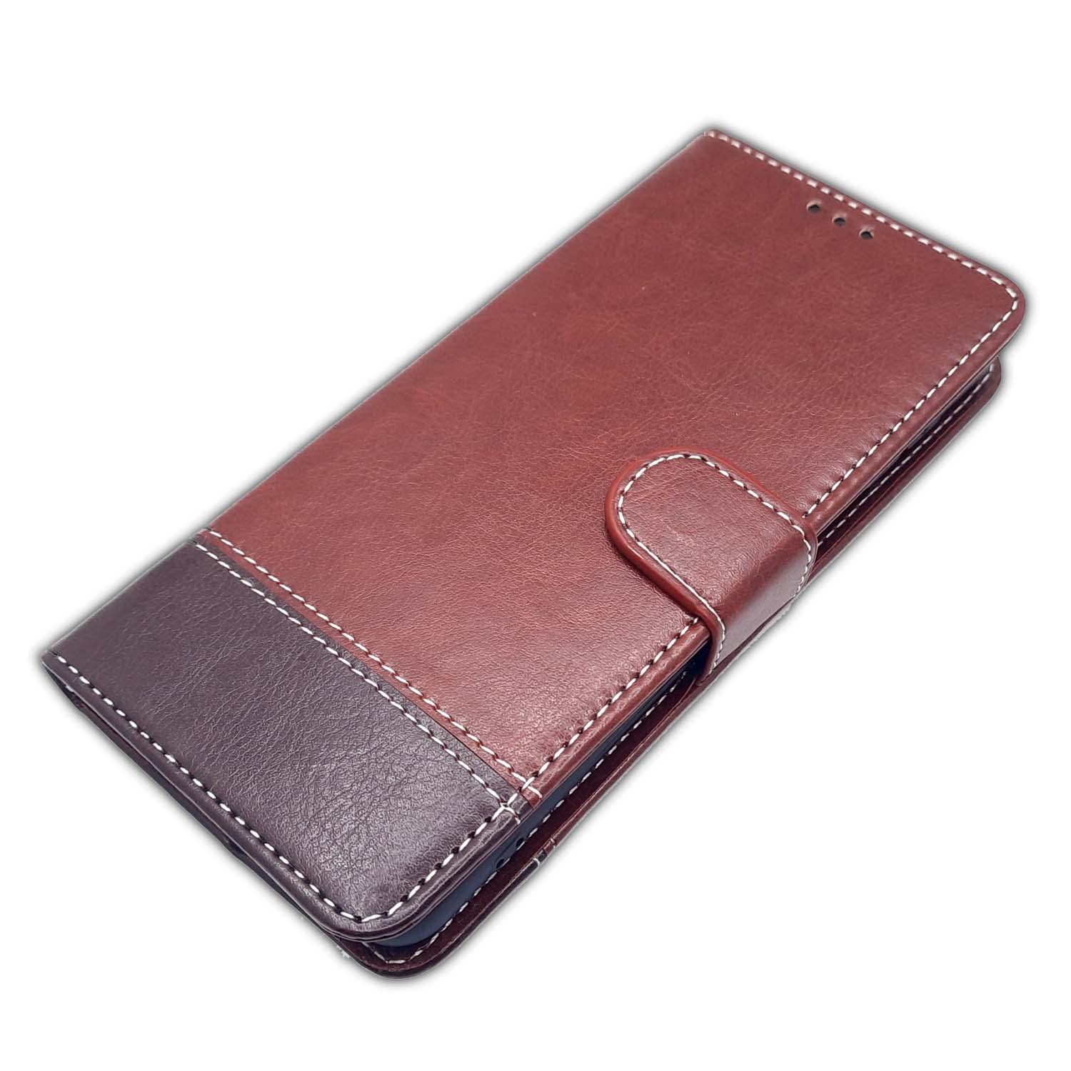 Samsung M32/A32 5G Magnetic wallet flip cover in brown & coffee by Pikkme – photo 6