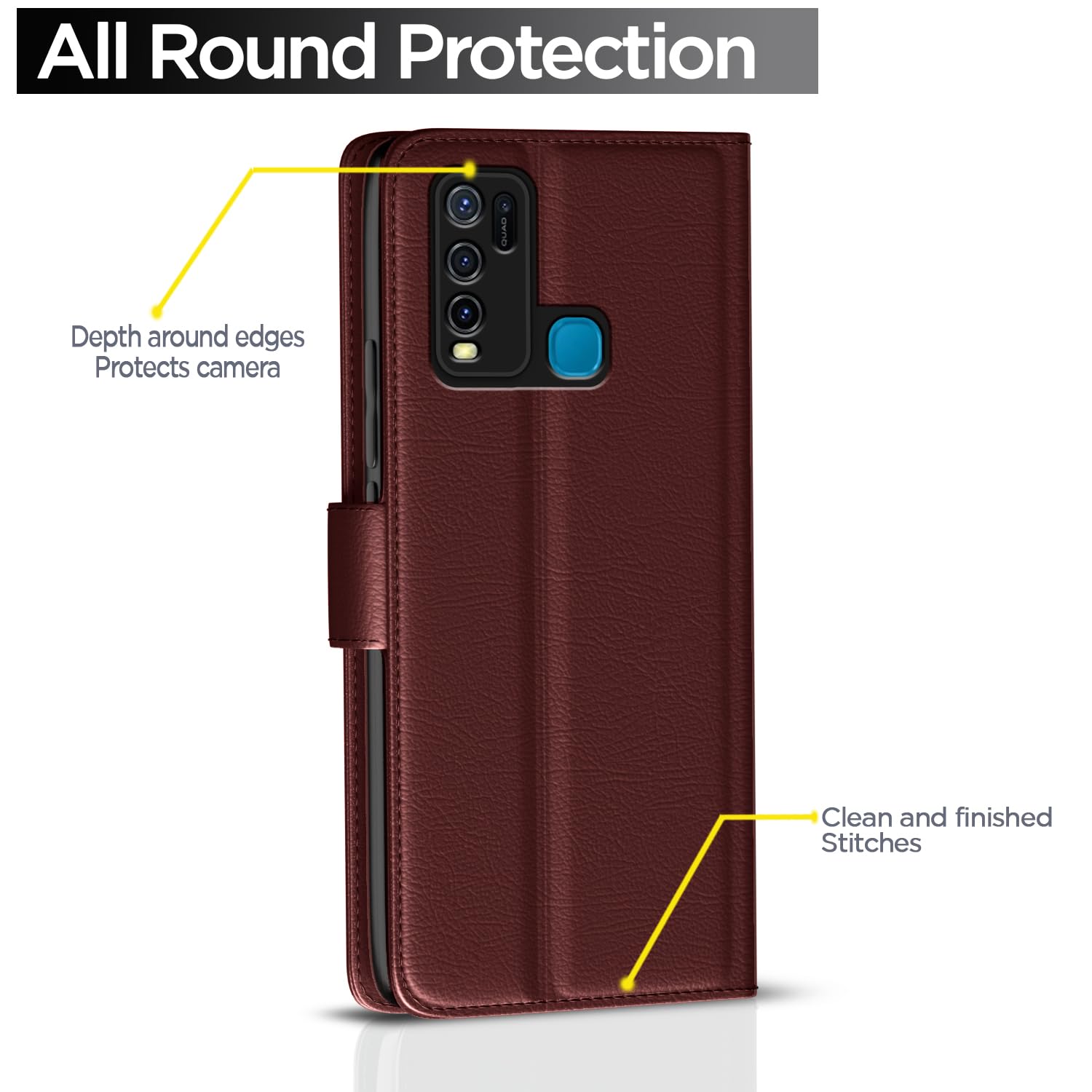 Pikkme Vivo Y30/Y50 Wallet brown flip case – photo 4