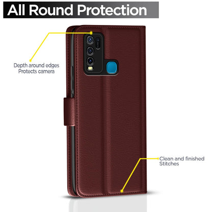 Pikkme Vivo Y30/Y50 Wallet brown flip case – photo 4