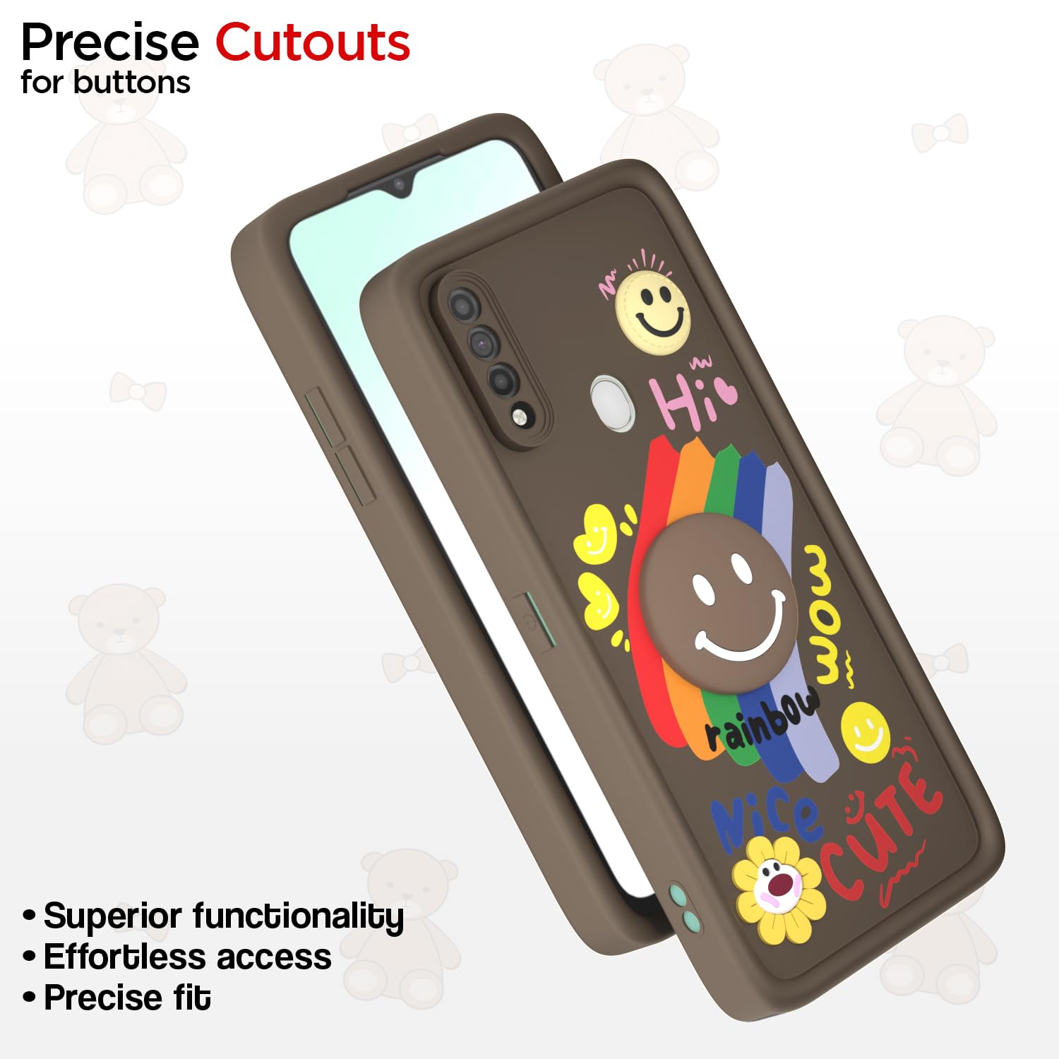 Pikkme brown Soft Silicone mobile cover for Oppo A31 – photo 6