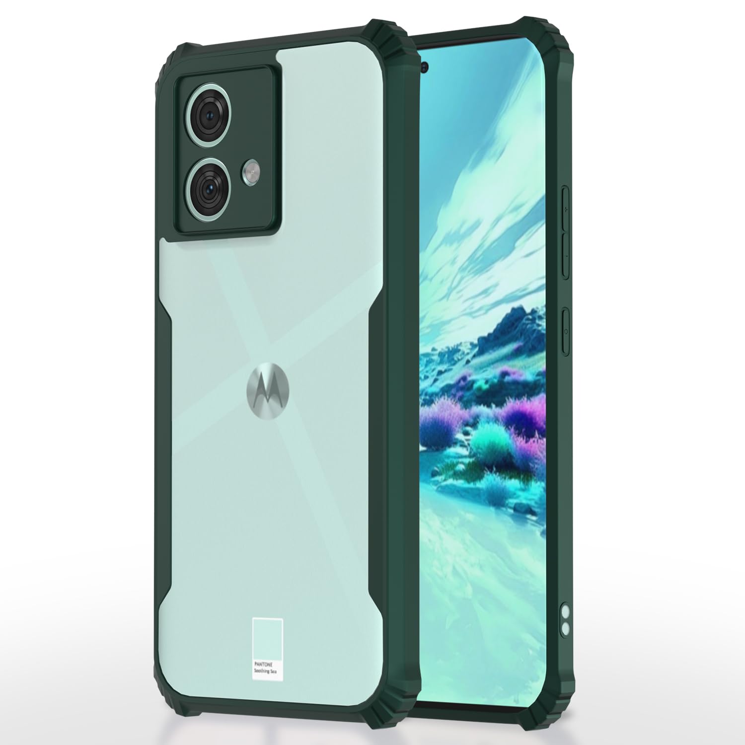 Pikkme Moto Edge 40 Neo Eagle Back Cover (Green)