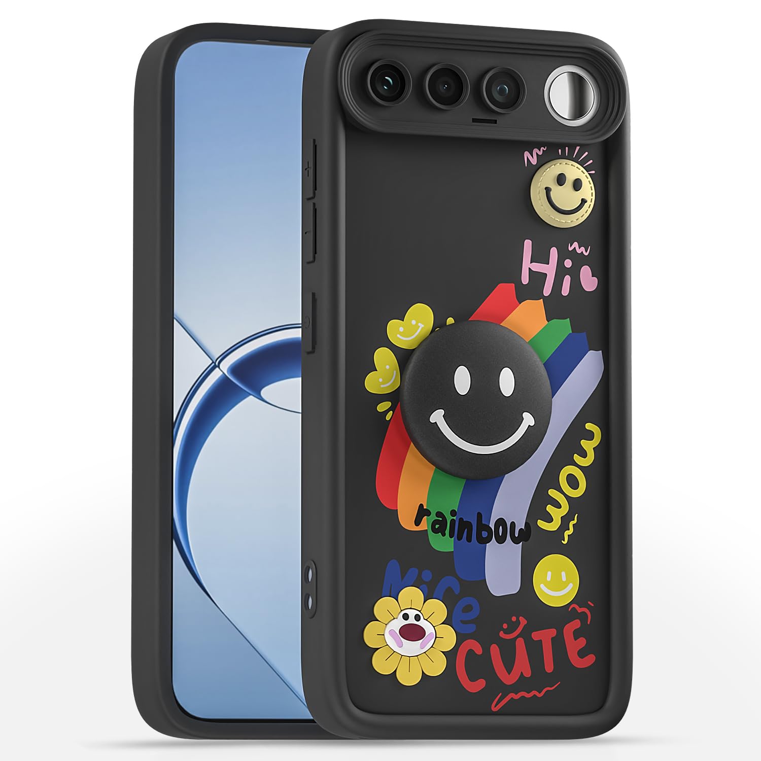Pikkme black Soft Silicone mobile back cover for Realme 16 5G