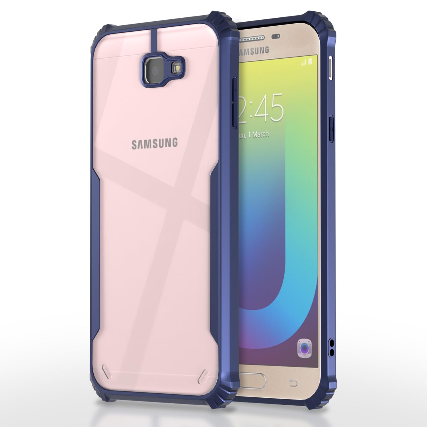 Samsung J7 Prime mobile cover in blue by Pikkme