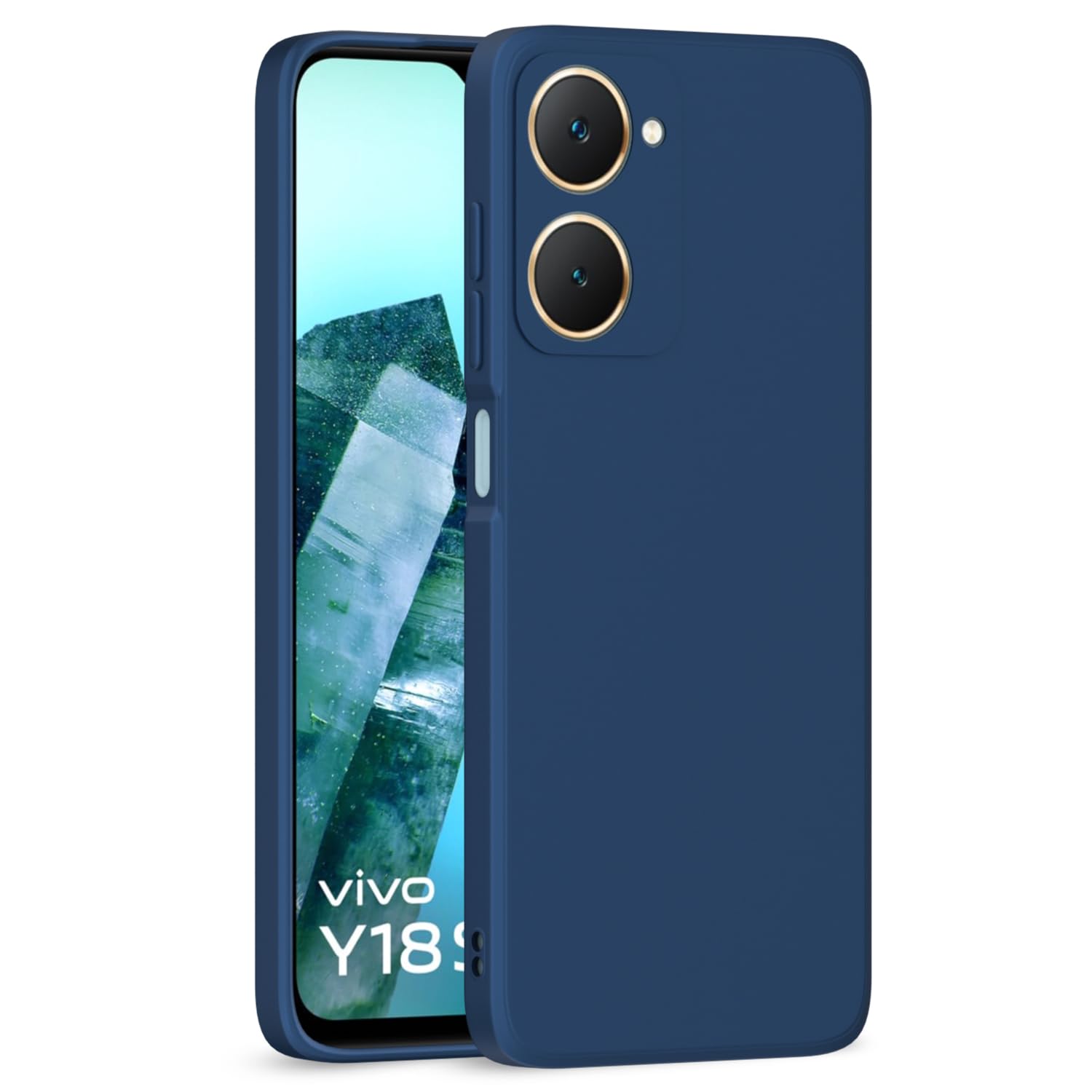 iQOO Z9 Lite 5G/Vivo T3 Lite 5G/Vivo Y18/Y18e/Y03 Matte mobile cover in blue by Pikkme