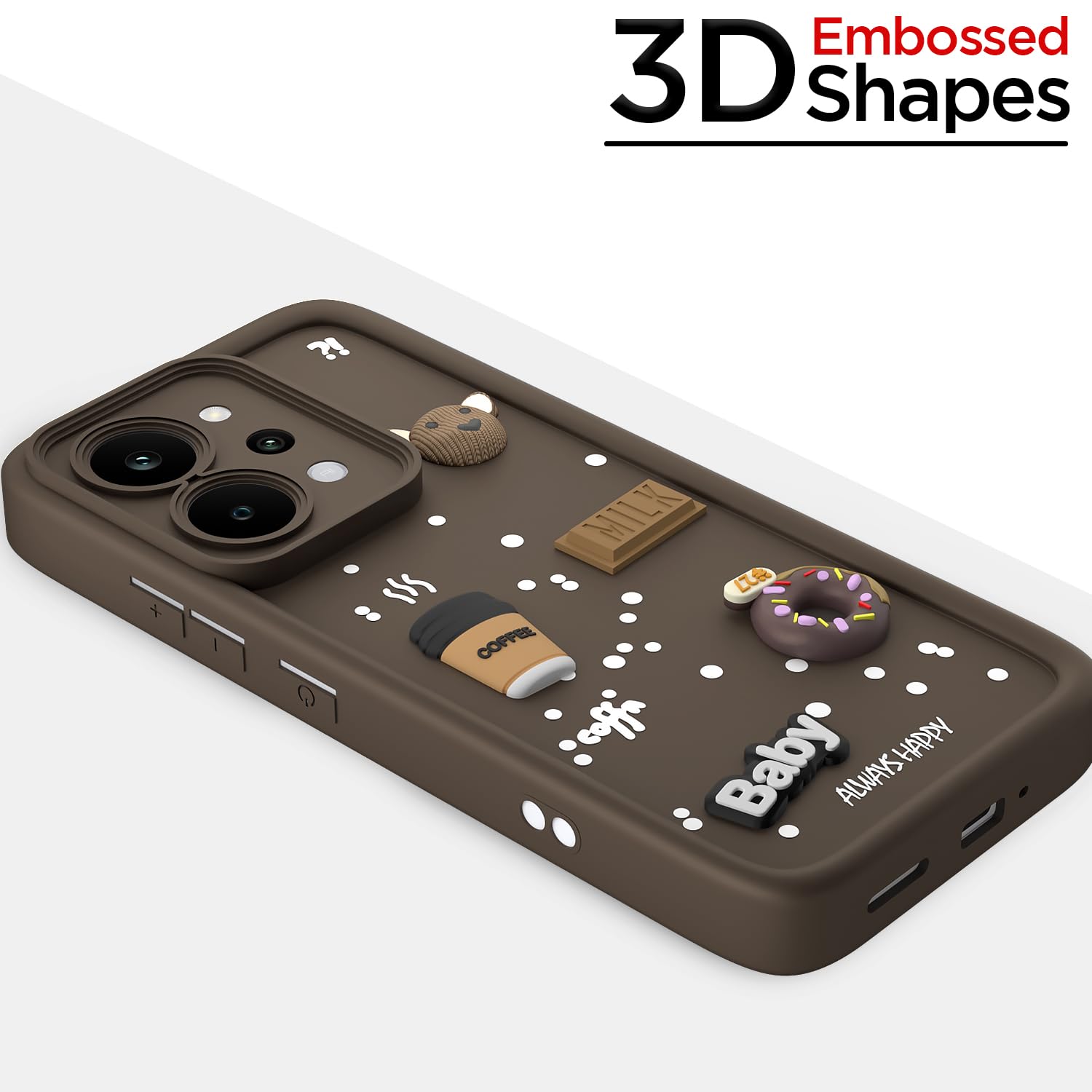 Brown Silicone back cover for Realme P4 Power 5G/3D – Pikkme – photo 3