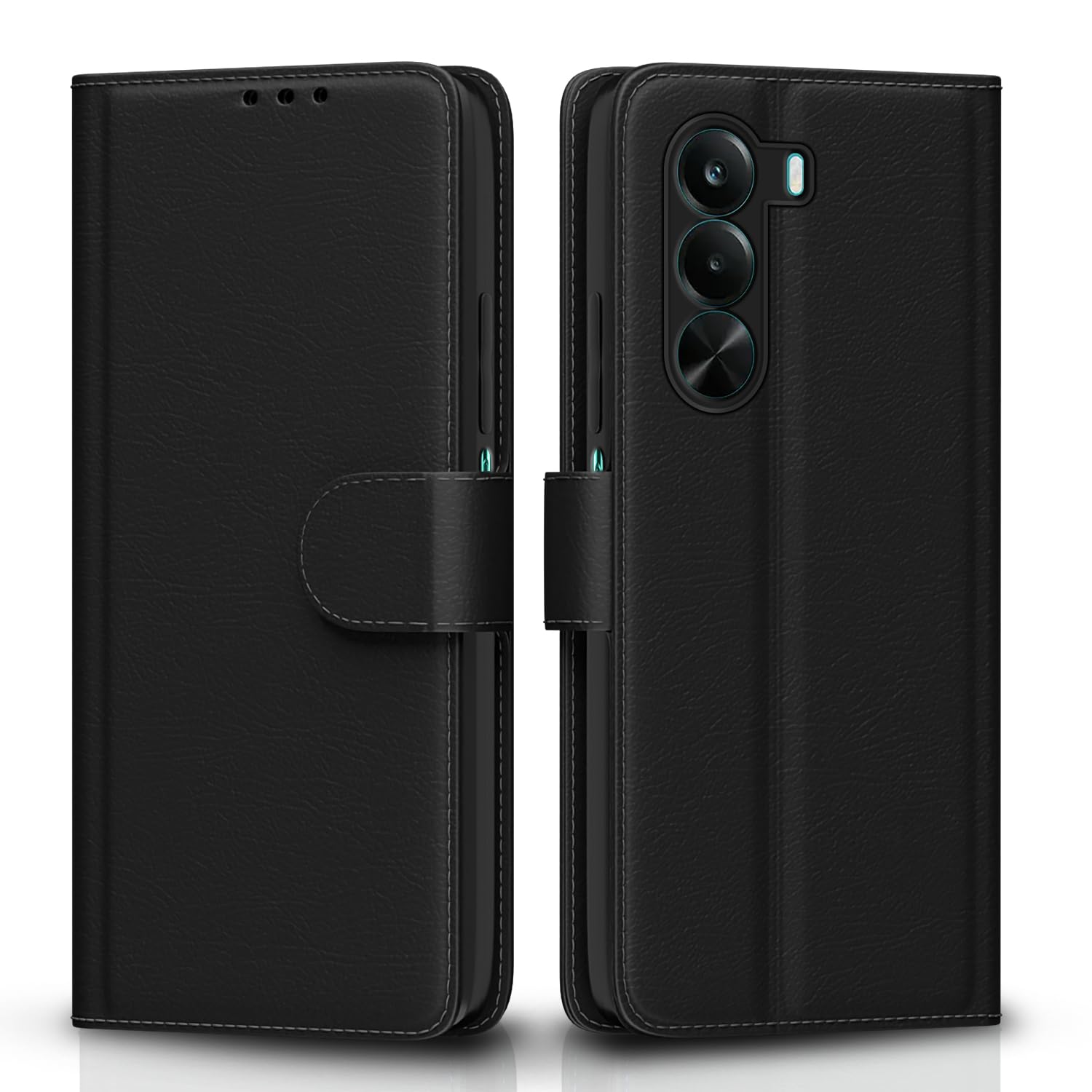 Pikkme Realme P4x 5G Wallet black mobile flip cover