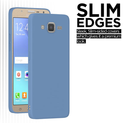 Pikkme Samsung Galaxy J7 2015 / J7 / J7 Nxt Soft Matte Silicone Shockproof Case (Aqua Blue)