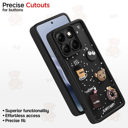 Pikkme black Bear Coffee phone cover for Moto G86 Power 5G – photo 6