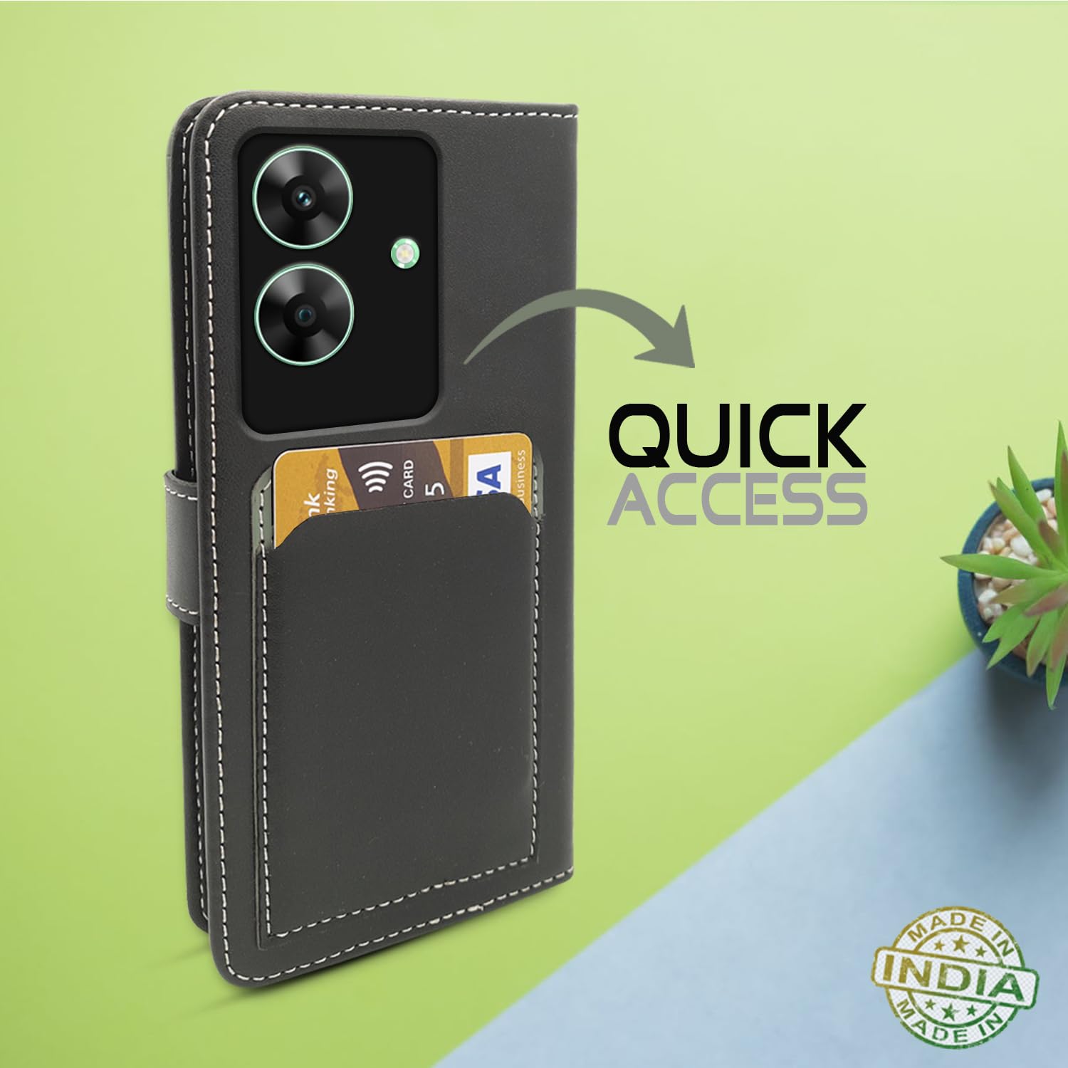 Pikkme grey mobile flip cover for Realme C61/Narzo N61 – photo 6