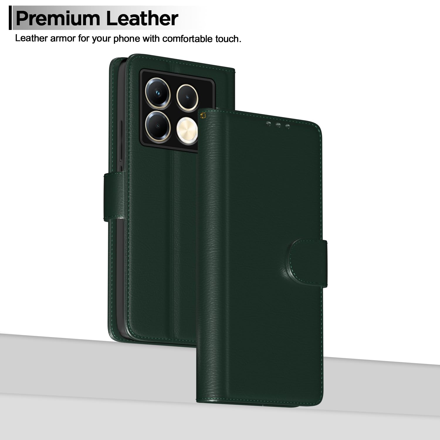 Pikkme green mobile flip cover for Infinix Note 40 5G – photo 2