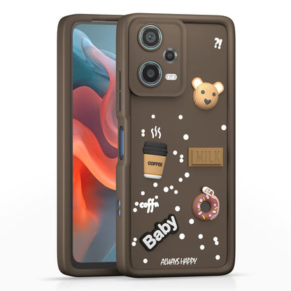 Brown Silicone mobile back cover for Redmi Note 12 5G – Pikkme