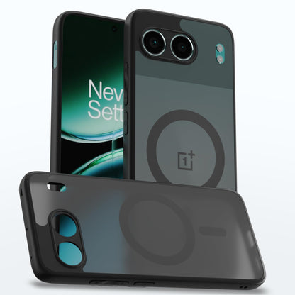 OnePlus Nord 4 5G MagSafe mobile back cover in black smoke mag-safe by Pikkme