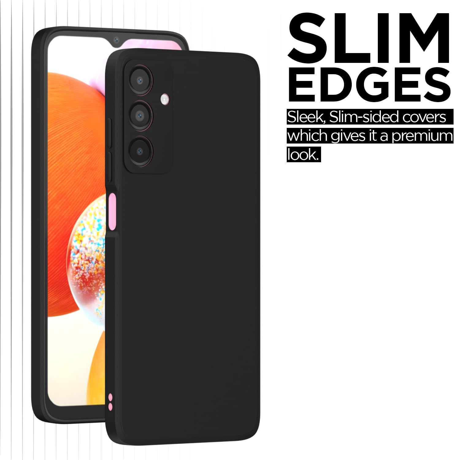 Black Matte phone cover for Samsung A14 5G – Pikkme – photo 6