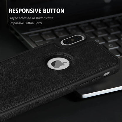 Pikkme iPhone Xs Max Flexible Pu Leather Back Cover | Black