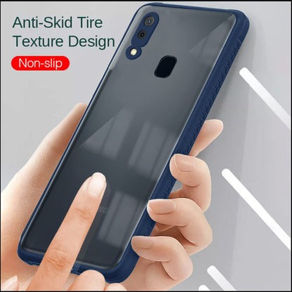 Samsung A20/A30/M10s Clear back cover in blue by Pikkme – photo 5