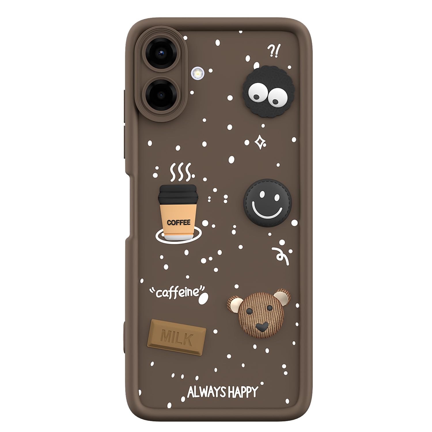 Pikkme Samsung F70e 5G/M07/F07/A07/A07 5G Bear Coffee brown back cover – photo 7
