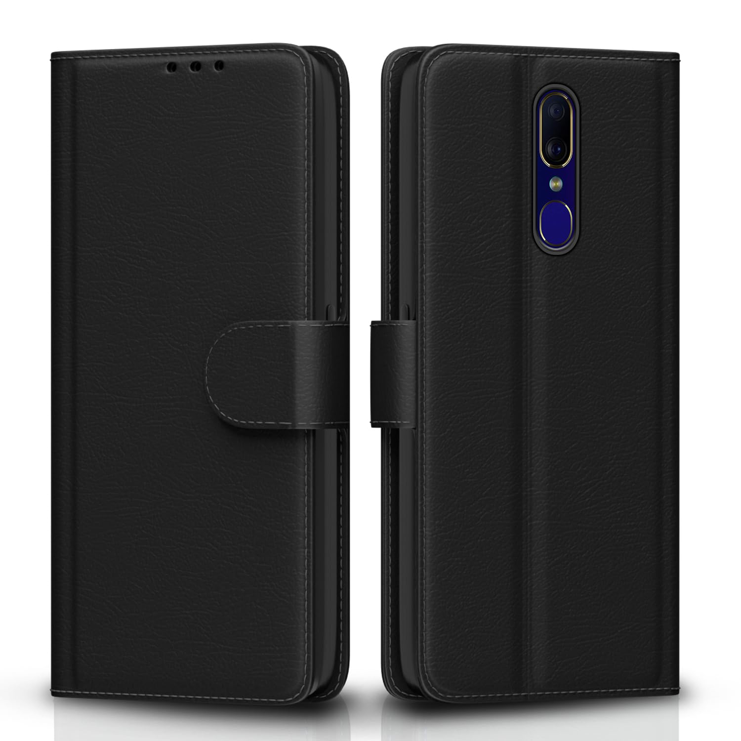 Oppo F11 mobile flip cover in black by Pikkme