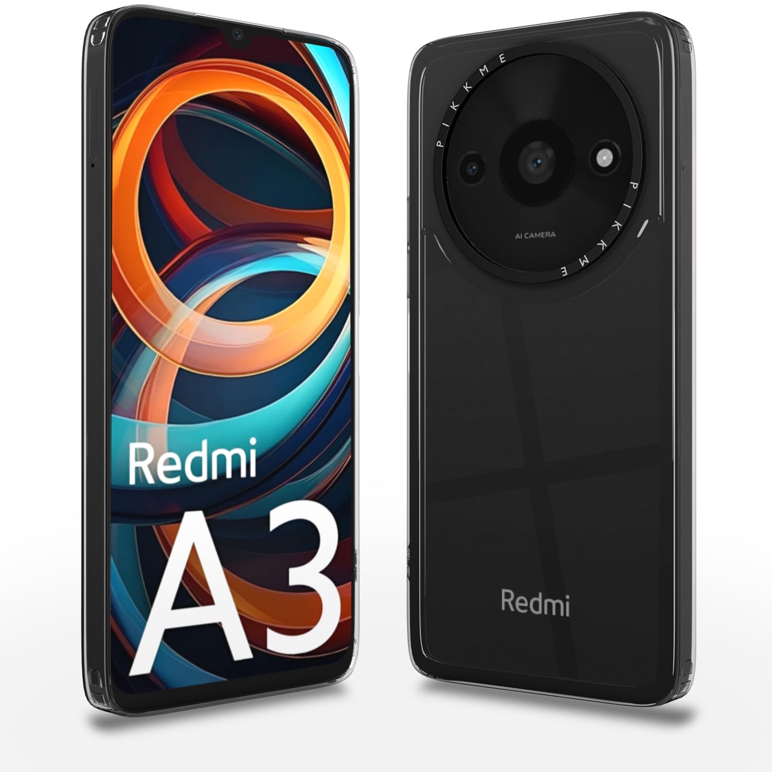 Redmi A3 (2024)/A3x/Poco C61 Hybrid mobile back cover in transparent by Pikkme