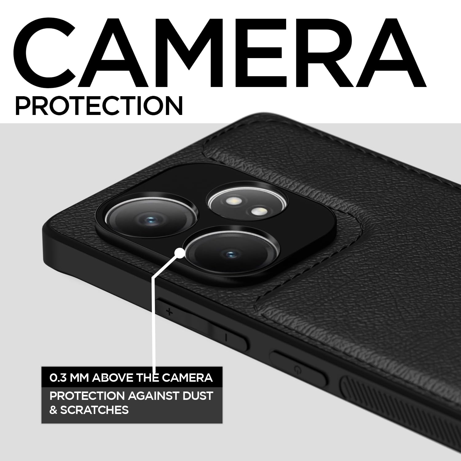 Pikkme Realme GT 6/GT 6T 5G Leather black back cover – photo 3
