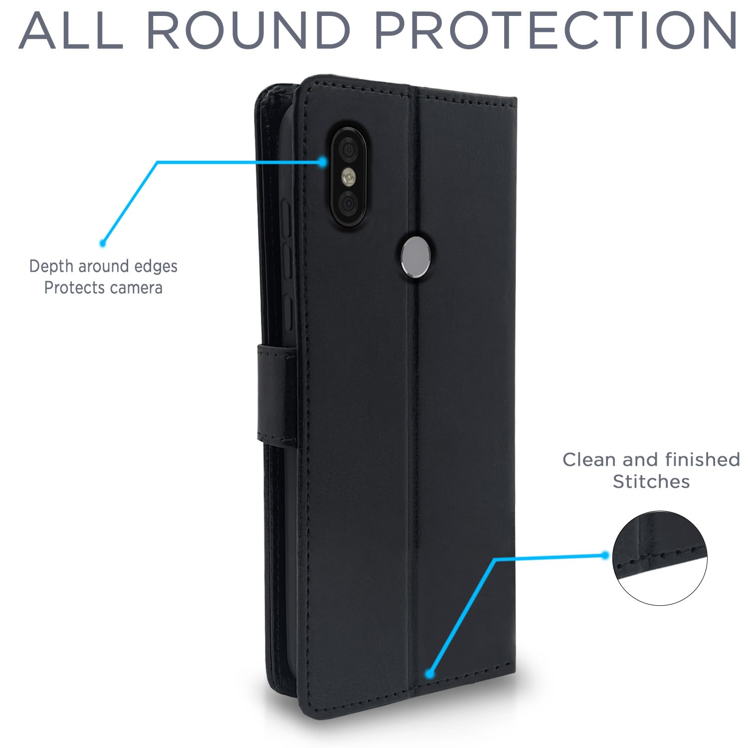 Redmi Y2 flip cover in black by Pikkme – photo 4