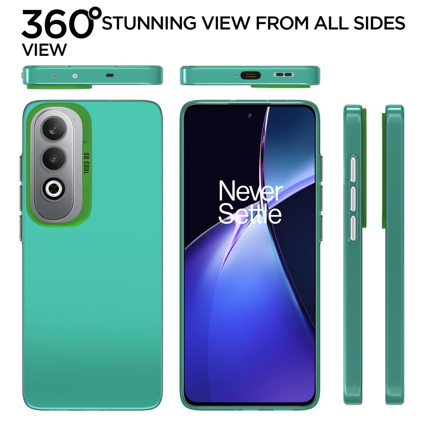 Pikkme OnePlus Nord Ce 4 5G So Cool Matte Finish Back Cover (Green)